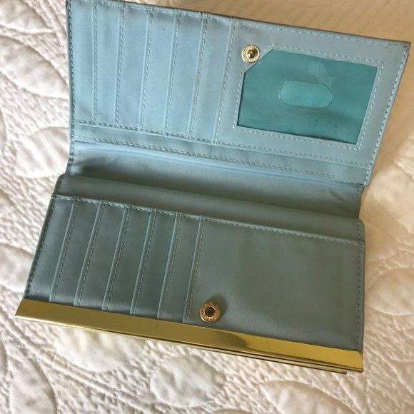 Blue and White Striped Flamingo Wallet - Picture 4 of 4